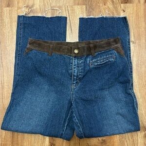 Lauren Jeans Co Ralph Lauren Denim with Leather Waist  Pre Owned